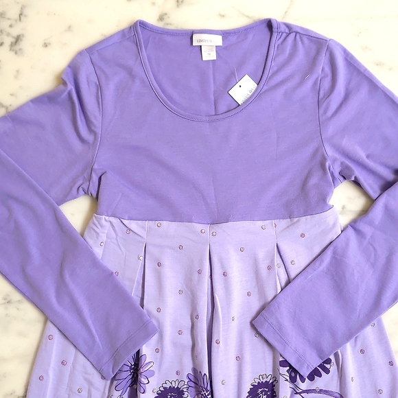 NWT. Limited Too Girl's Rayon/Spandex Multi Color Dress w/flowers and sparkling. - Picture 3 of 5